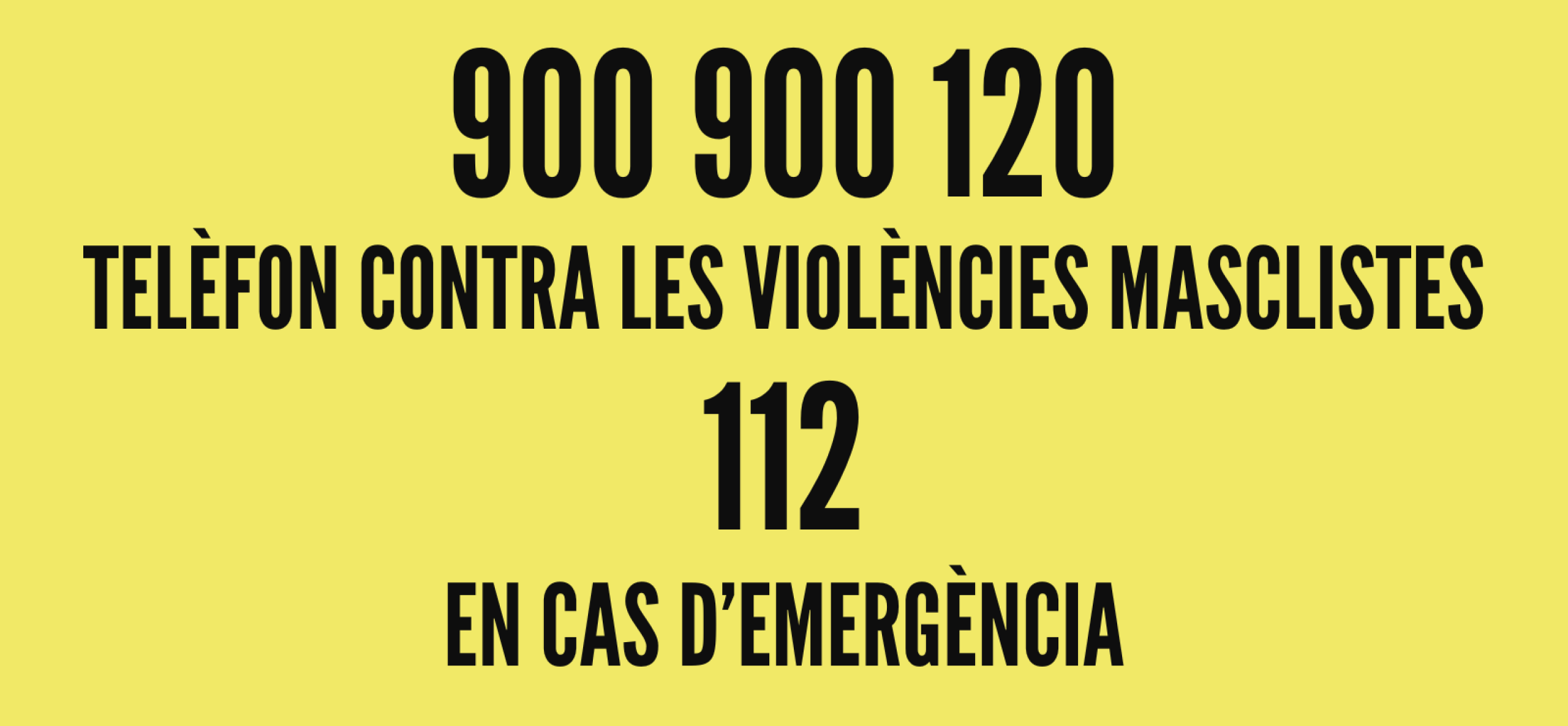 900 900 120 Telèfon contra les violències masclistes