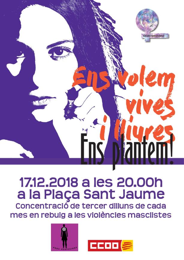 Cartell de la concentració #17D prou violències