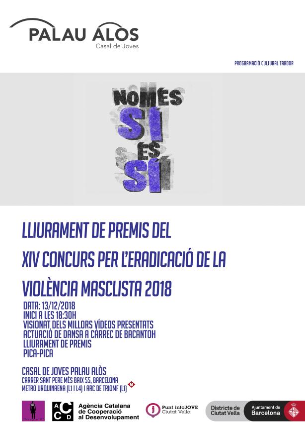 Cartell del lliurament de premis del concurs