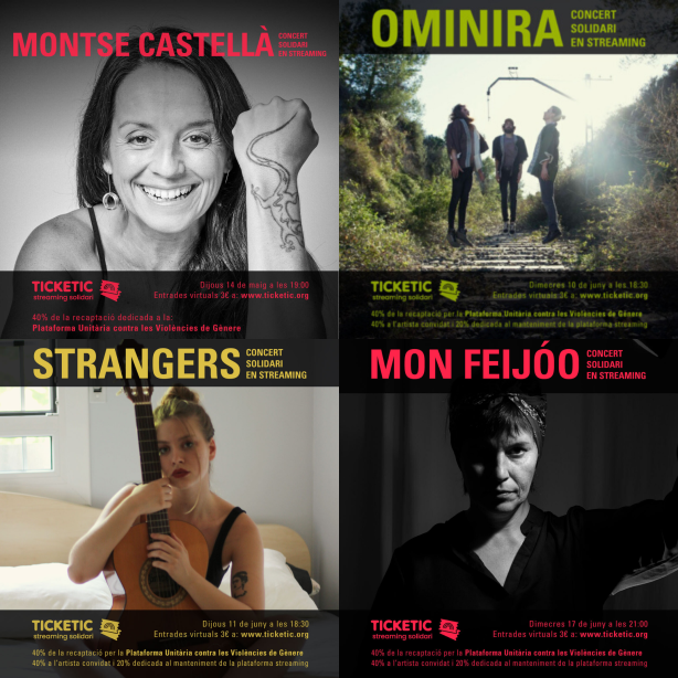 Collage amb els cartells dels concerts