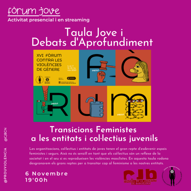 Imatge del cartell de la Taula Jove _ Transicions feministes