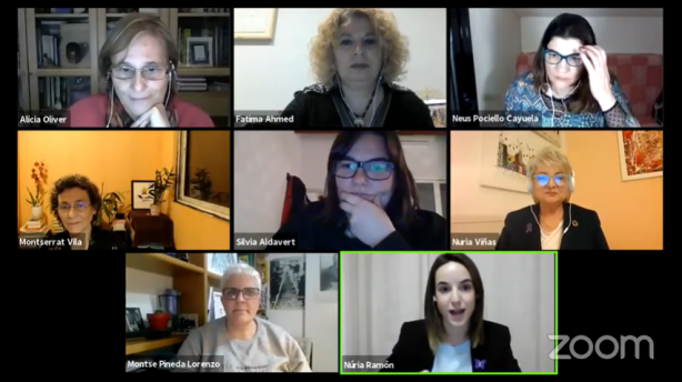 Captura de pantalla de l'acte virtual