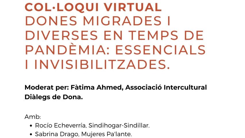 Cartell col·loqui dones migrades