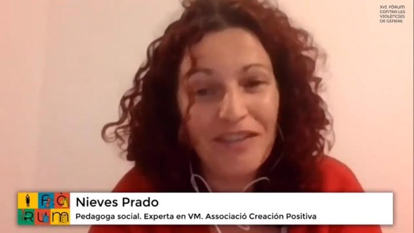 Captura de pantalla d'una de les ponents de la taula jove