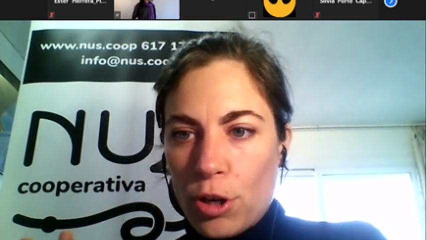 Imatge d'una de les activitats en format virtual, de Nus Cooperativa