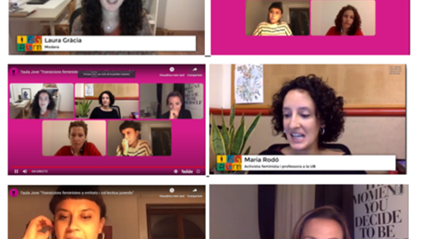 Collage de captura de pantalles de les ponents de la Taula Jove