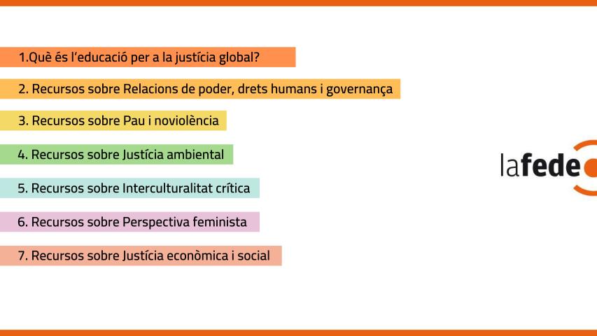 Catàleg de recursos d'educació per a la justícia social